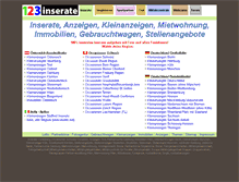 Tablet Screenshot of 123inserate.net